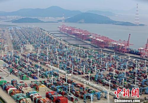 浙江寧波舟山港?！≌掠聺?攝